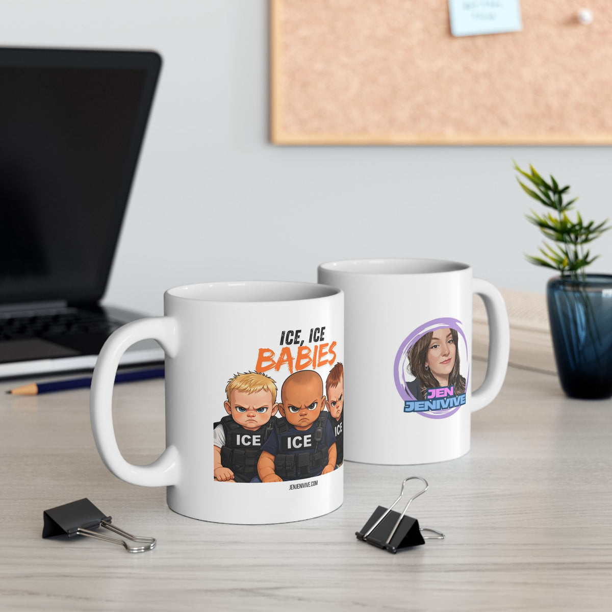 "Ice Ice Babies" Mug by Jen Jenivive, view 4