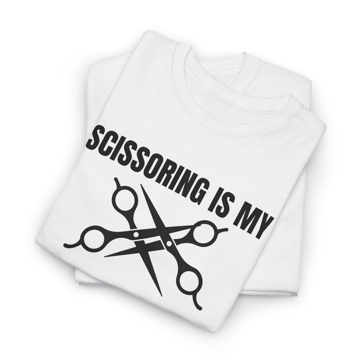 "Scissoring is my favourite craft" T-Shirt by Jen Jenivive, view 2