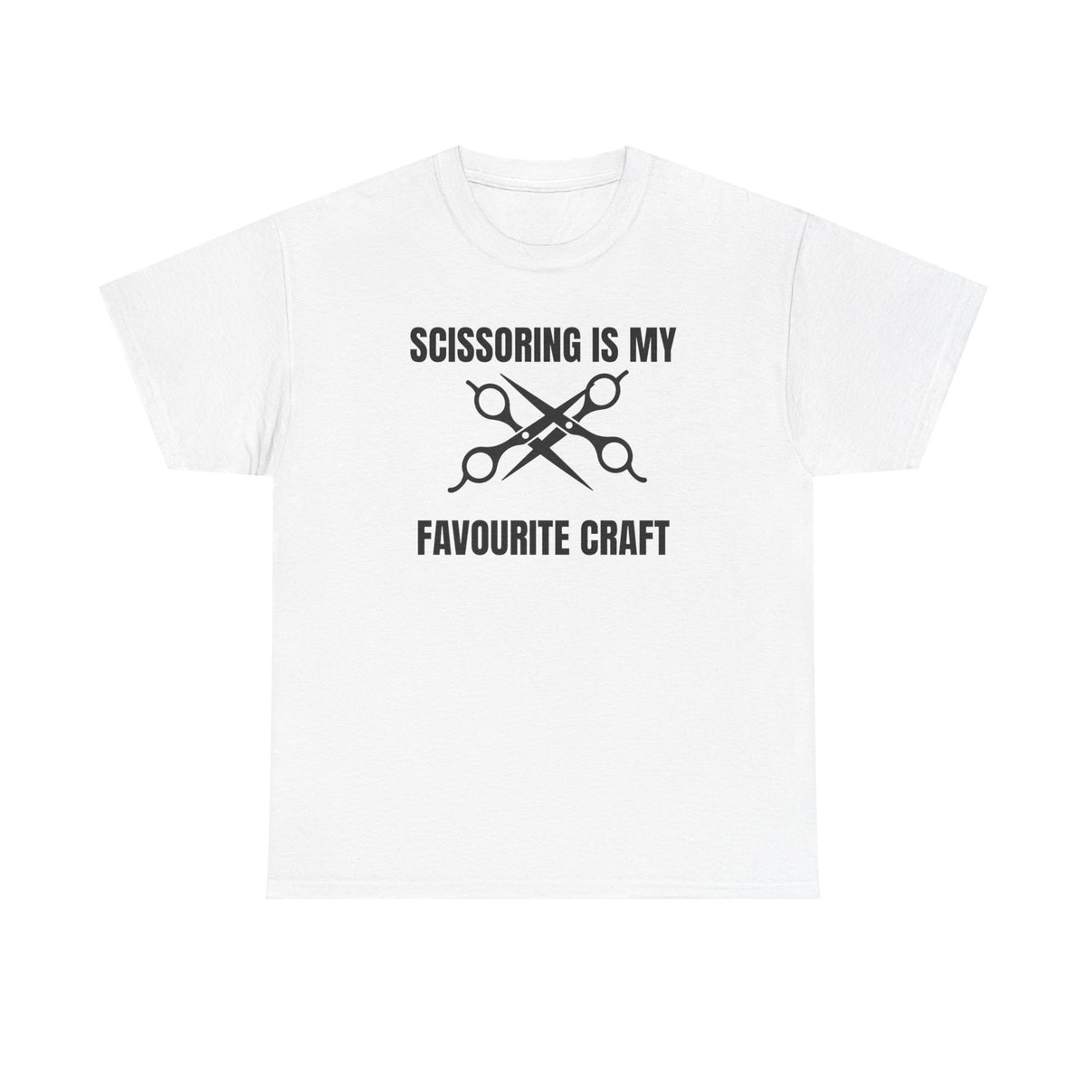 "Scissoring is my favourite craft" T-Shirt by Jen Jenivive