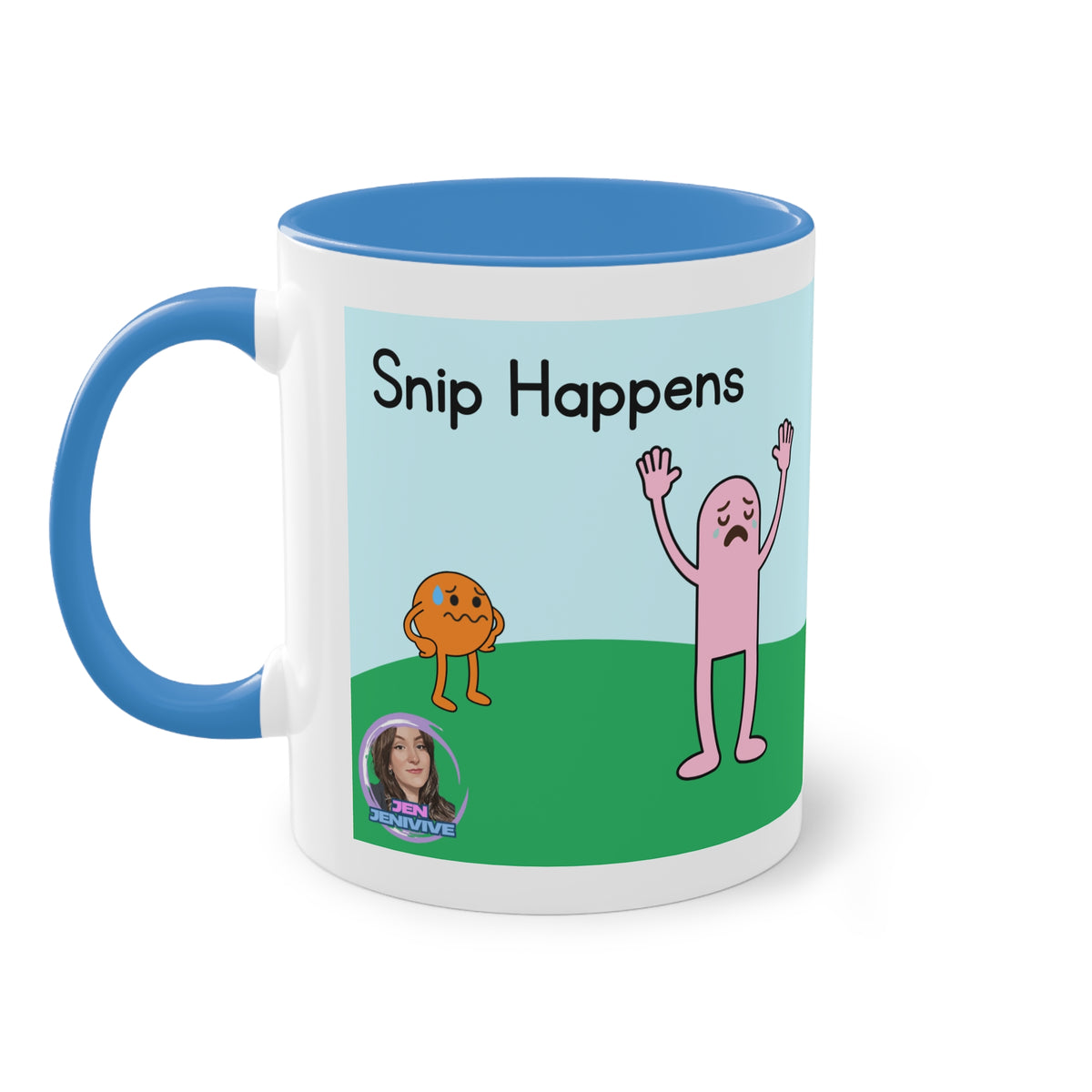 "Snip Happens" Mug by Jen Jenivive