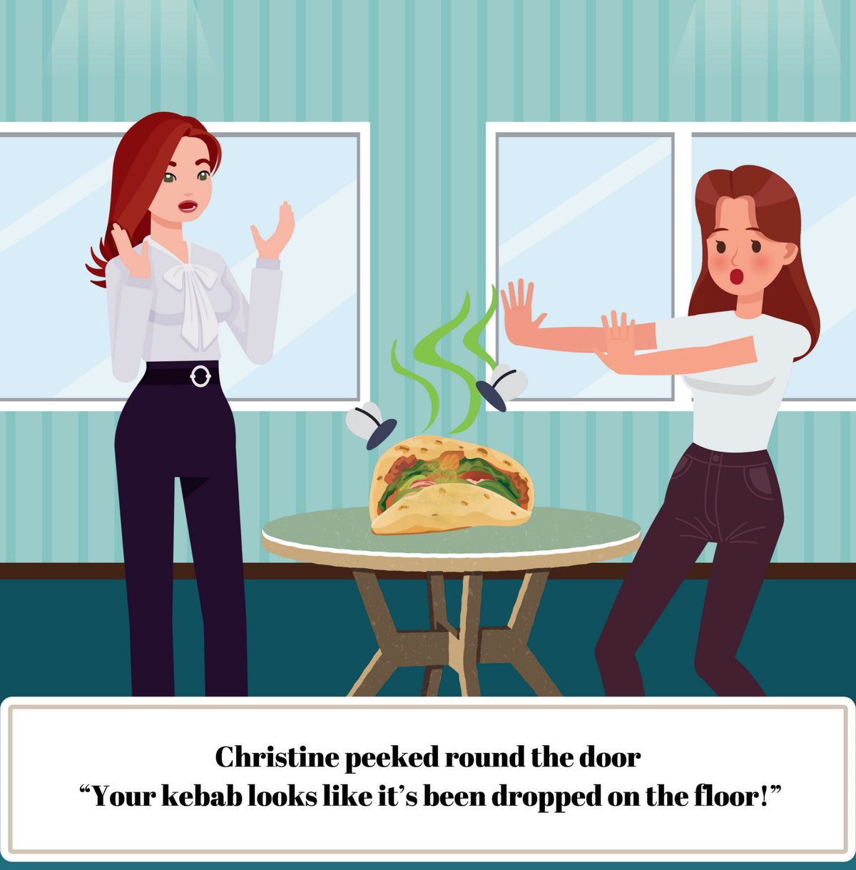Interior page from Kelly's Kebab by Jen Jenivive