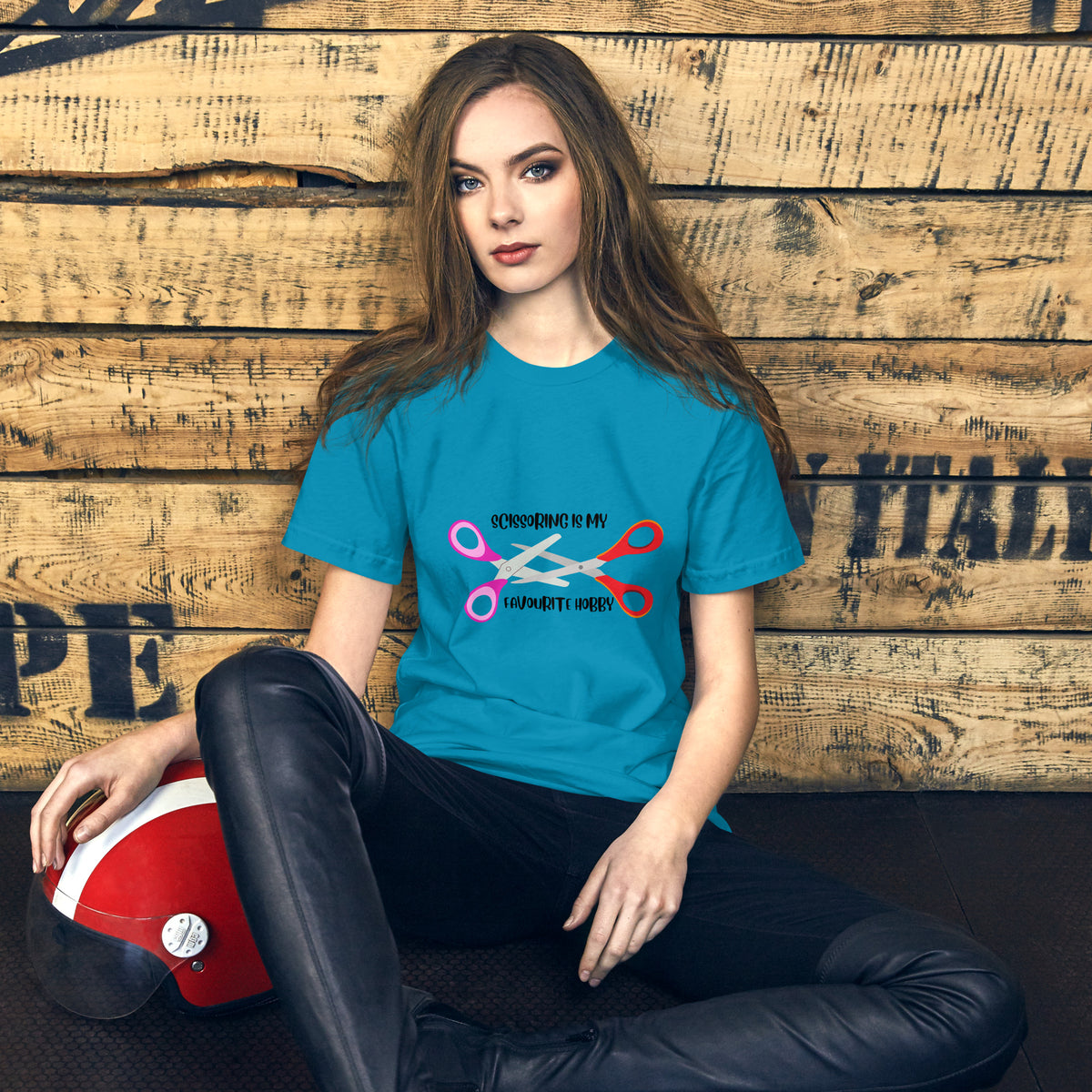 Scissoring Unisex t-shirt by Jen Jenivive, view 5