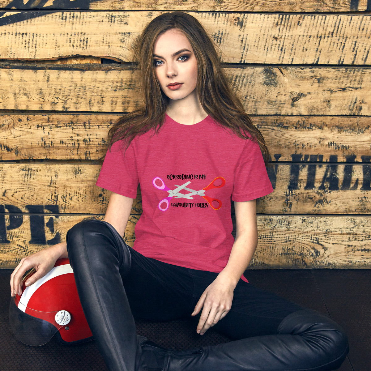 Scissoring Unisex t-shirt by Jen Jenivive, view 4