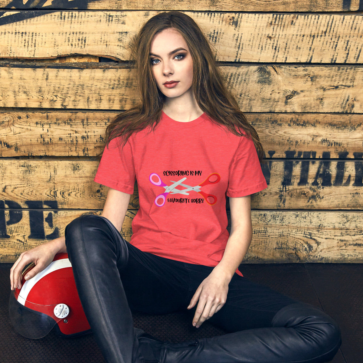 Scissoring Unisex t-shirt by Jen Jenivive, view 6