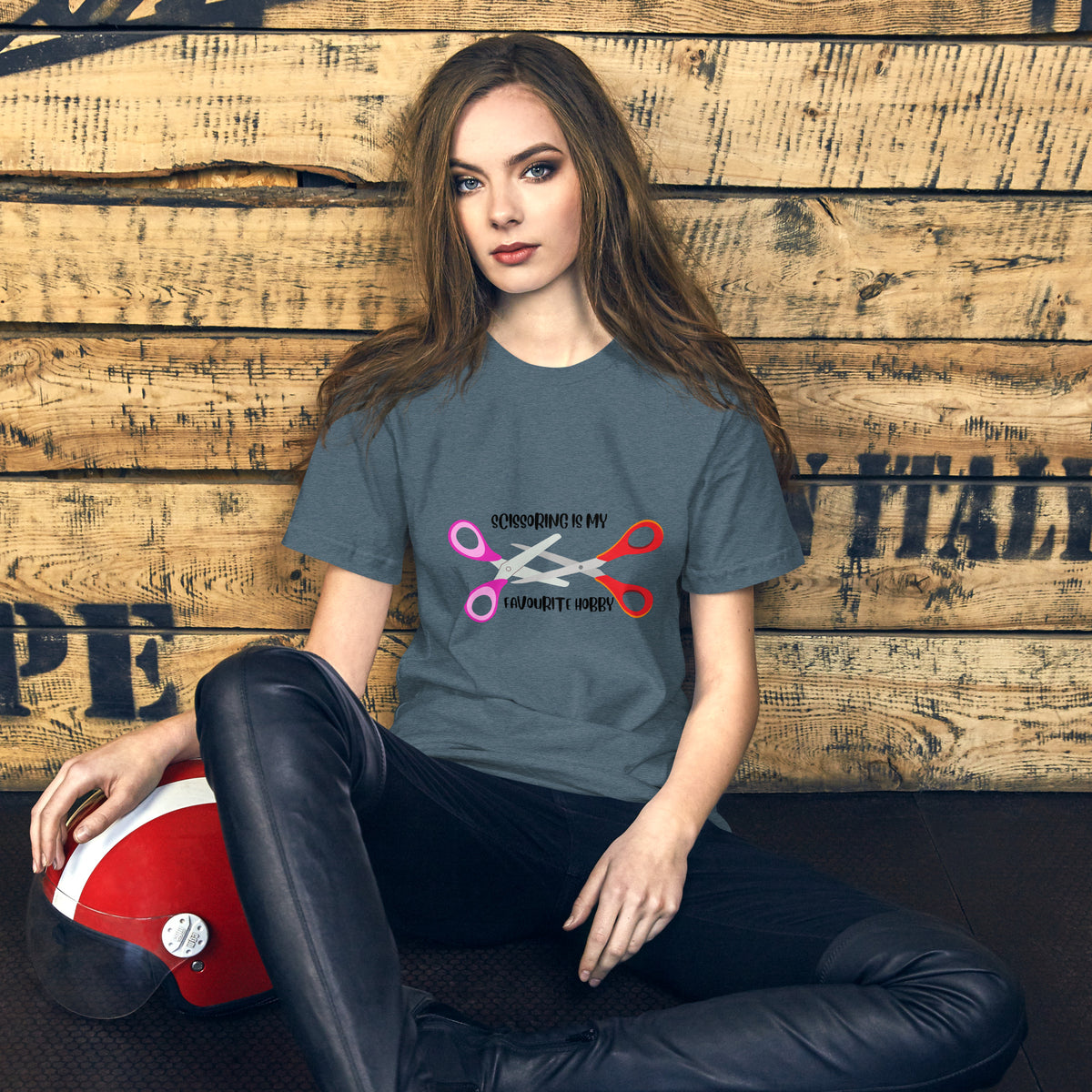 Scissoring Unisex t-shirt by Jen Jenivive, view 2