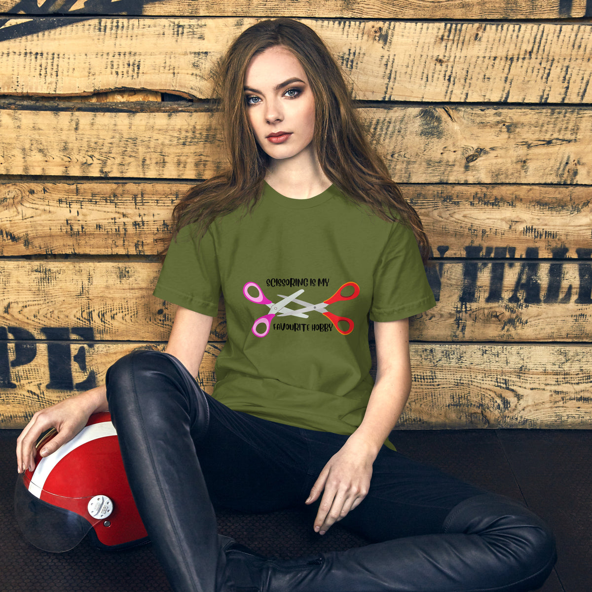 Scissoring Unisex t-shirt by Jen Jenivive, view 3