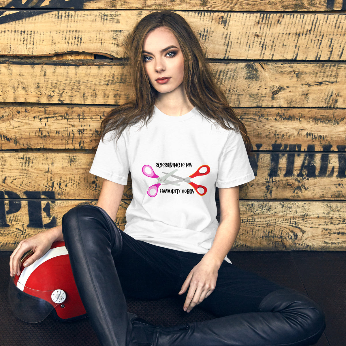 Scissoring Unisex t-shirt by Jen Jenivive