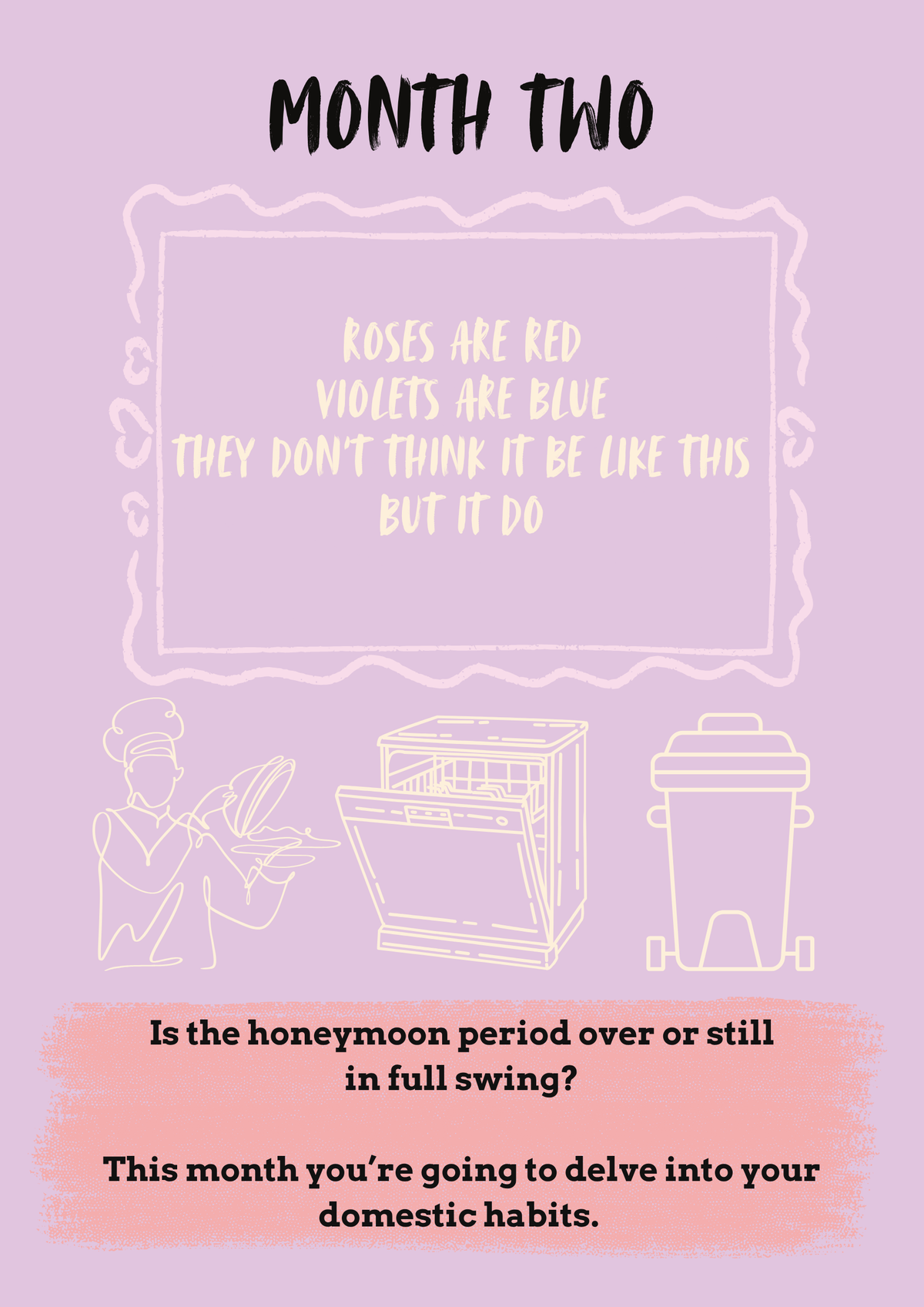 Interior page from The Newlywed Survival Guide by Jen Jenivive