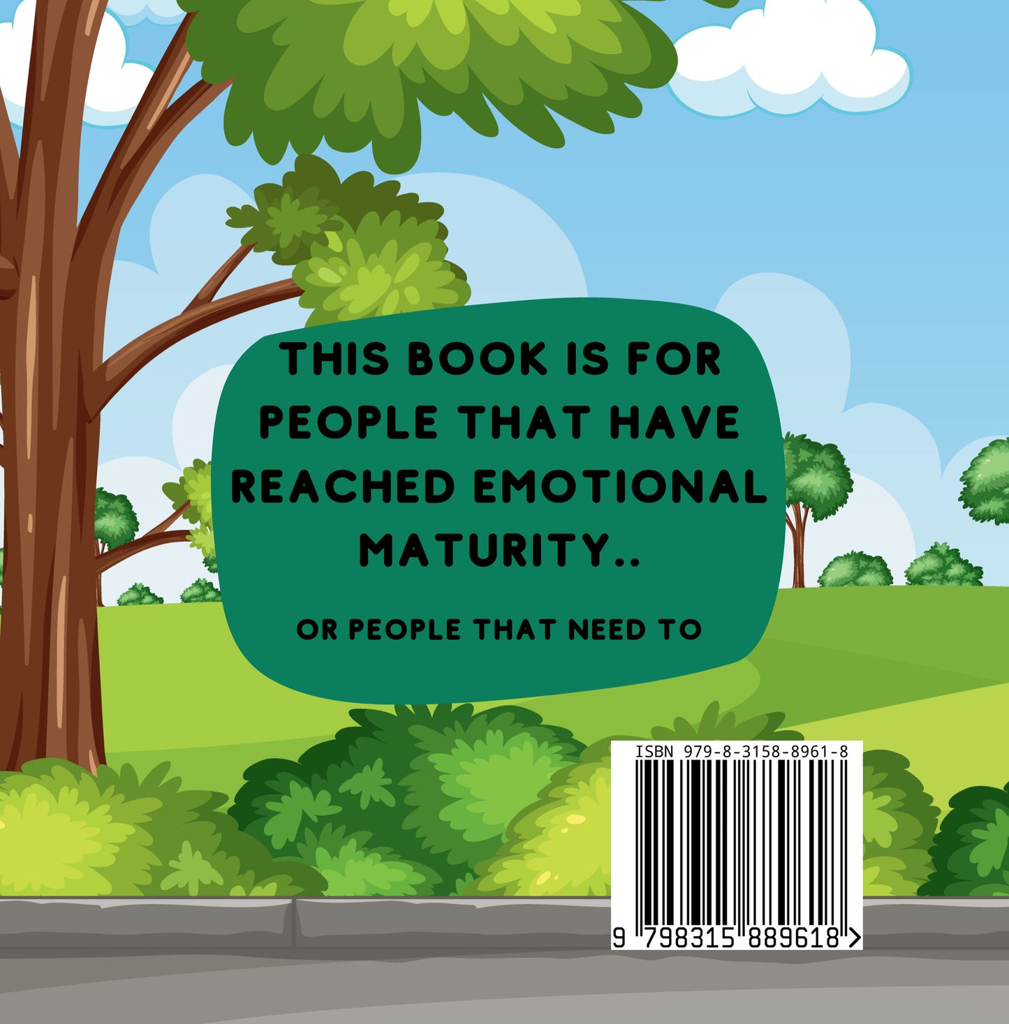 Andrew No Mates by Jen Jenivive, back cover