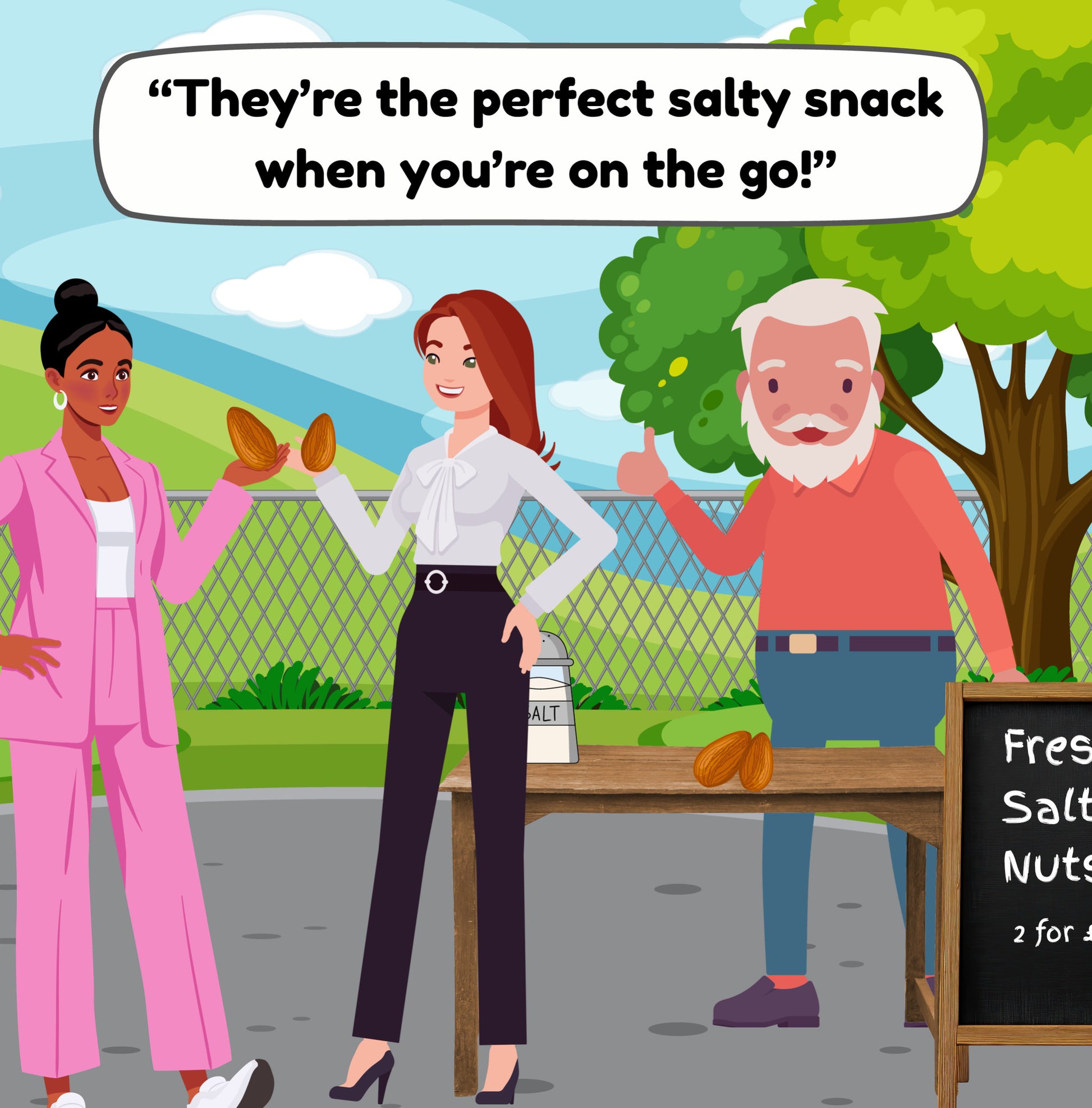 Interior page from Andy's Salty Nuts by Jen Jenivive