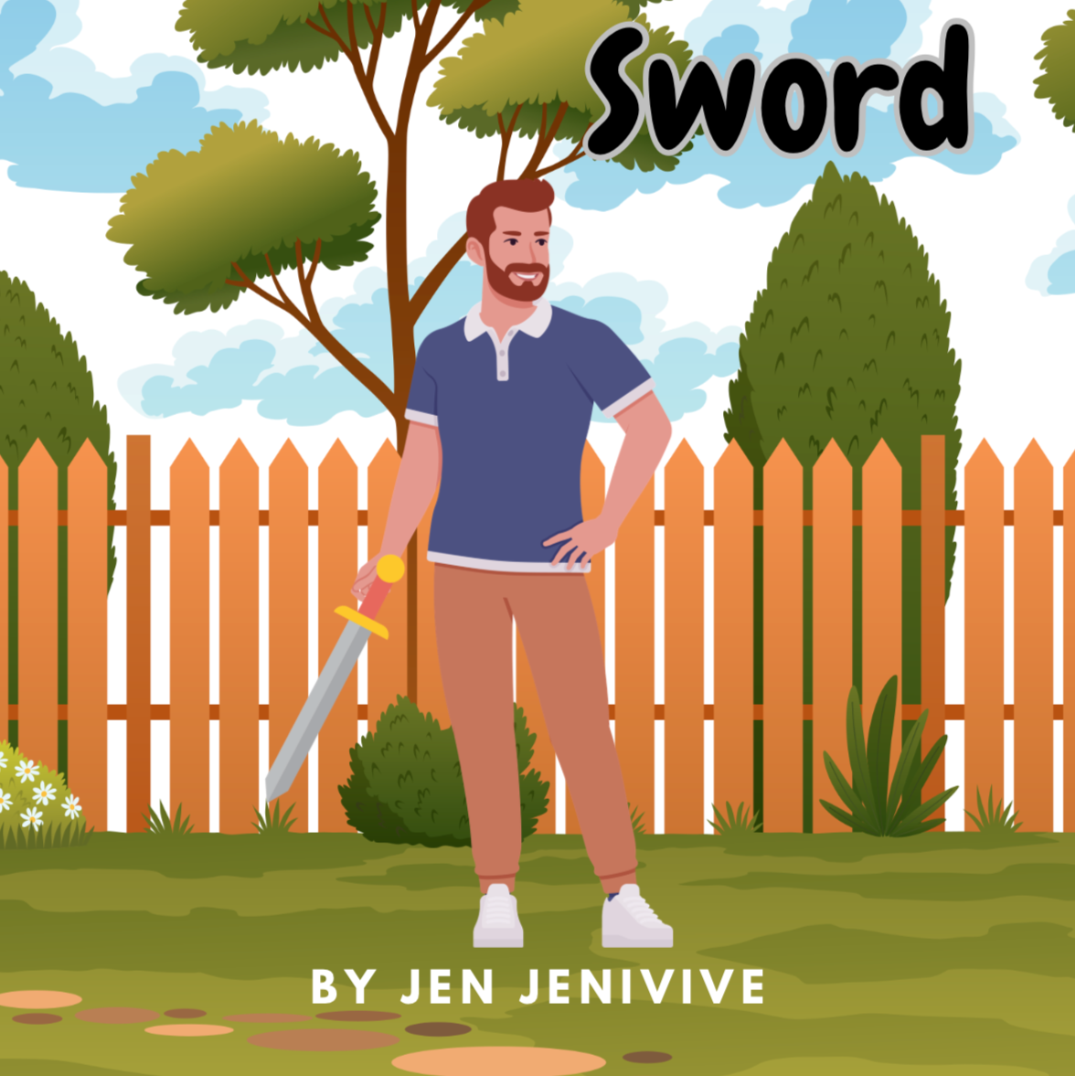 Customised Simon's Sword by Jen Jenivive, personalised name preview
