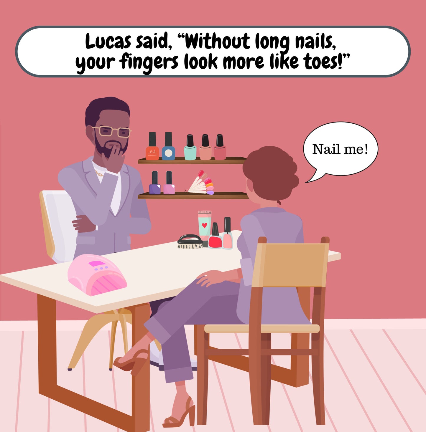 Interior page from Get Nailed by Jen Jenivive