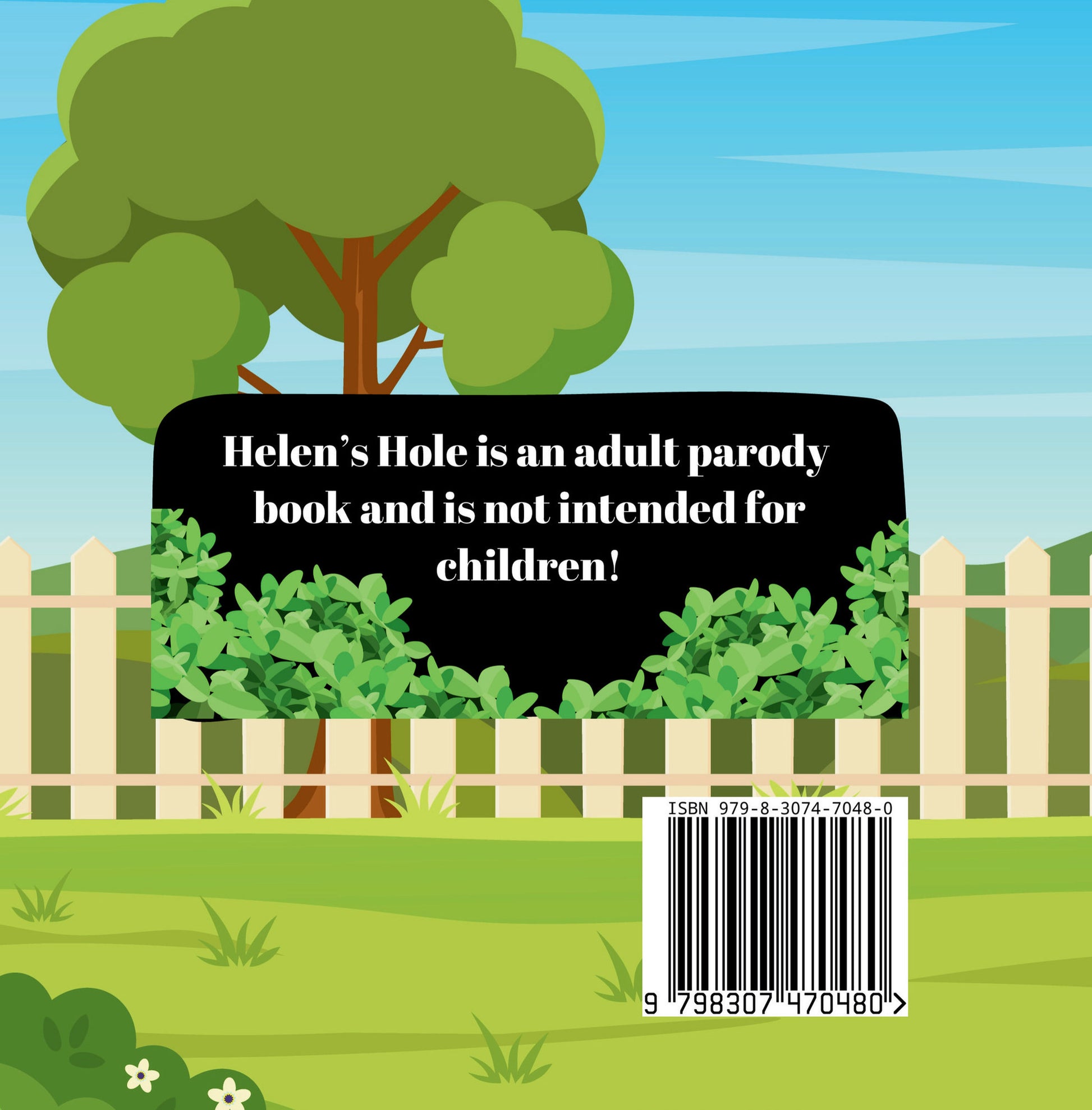 Helen's Hole by Jen Jenivive, back cover