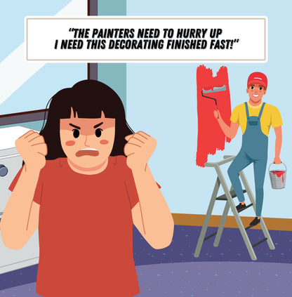 Interior page from I've Got The Painters In by Jen Jenivive