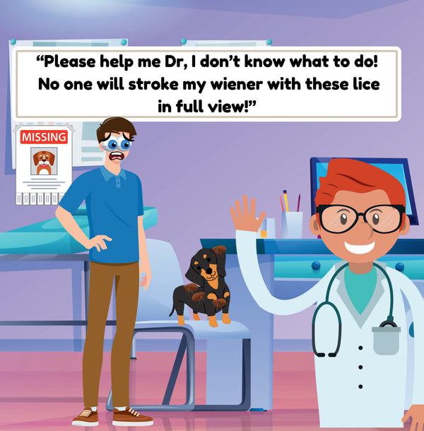 Interior page from Jake's Wiener Has Lice by Jen Jenivive
