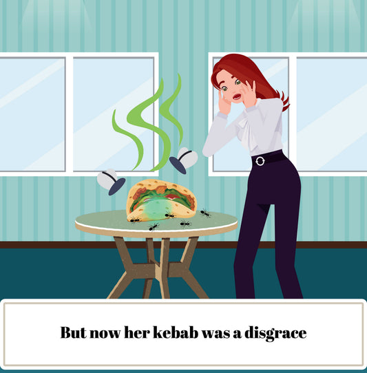 Interior page from Kelly's Kebab by Jen Jenivive
