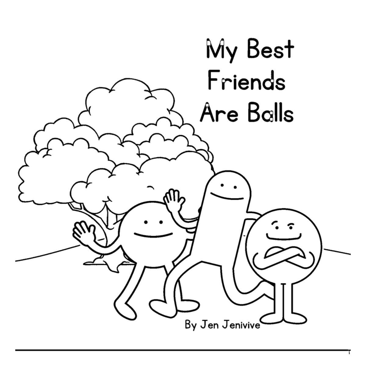 My Best Friends Are Balls Colouring Book, front cover