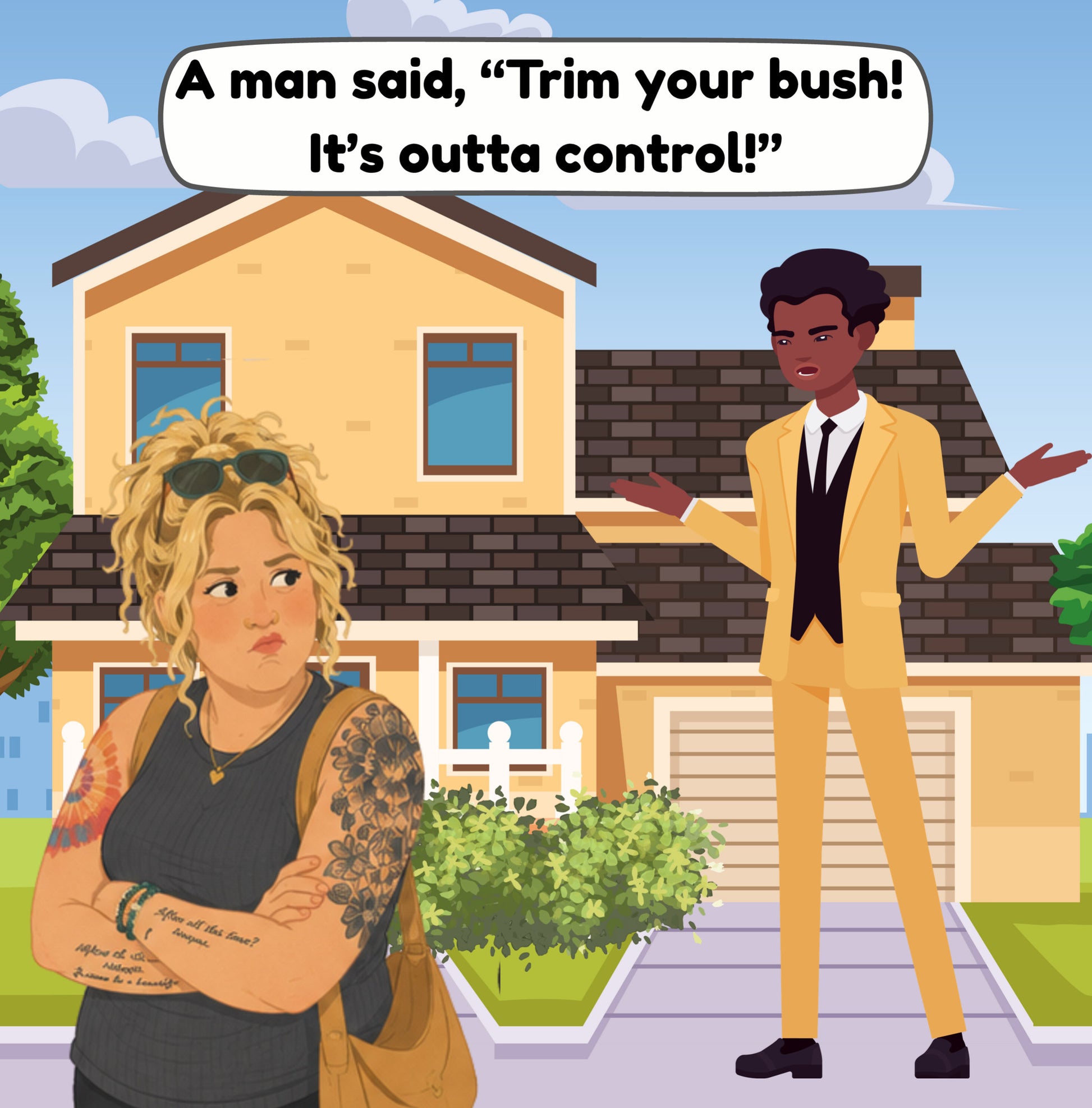 Interior page from My Big Bushy Bush by Jen Jenivive