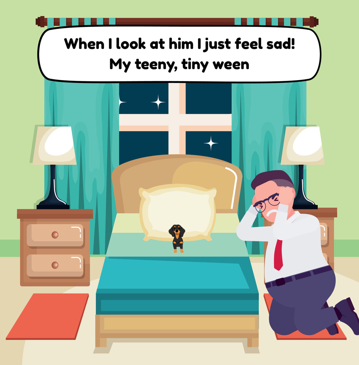 Interior page from My Teeny Tiny Ween by Jen Jenivive