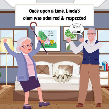 Interior page from The Dusty Clam by Jen Jenivive