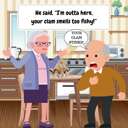 Interior page from The Dusty Clam by Jen Jenivive