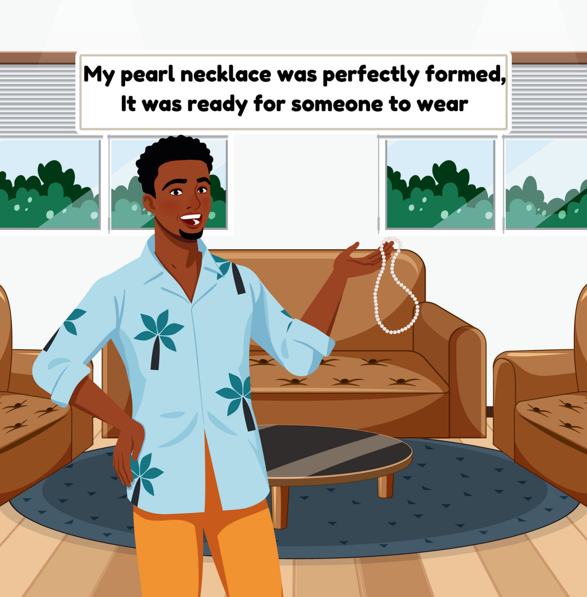 Interior page from The Pearl Necklace by Jen Jenivive