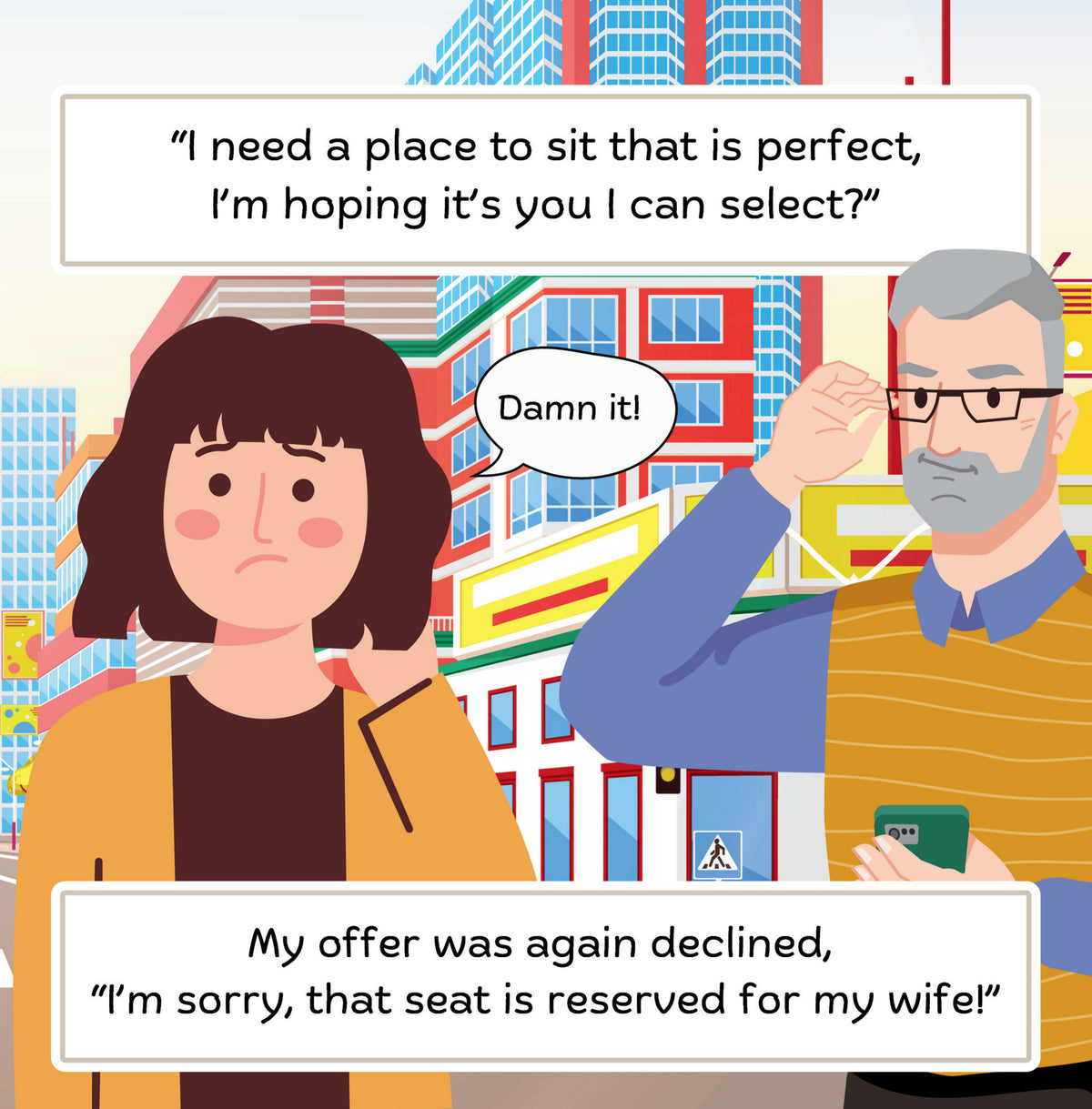 Interior page from Where Can I Sit? by Jen Jenivive